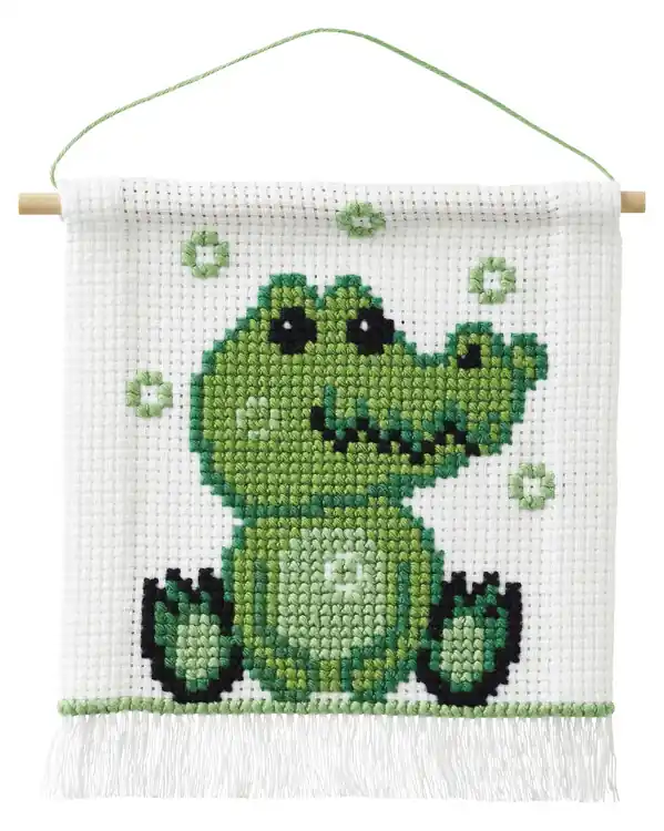 Finale Aktion Stickpackung Krokodil