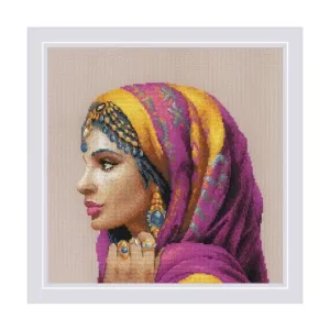 Premium Stickpackung Bild Frau mit fantastischem Schal