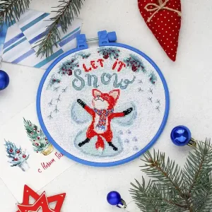 Exklusiv Stickpackung Bild Let it Snow