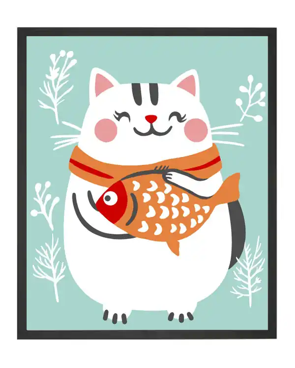 Billig Paint by numbers Weißer Katze