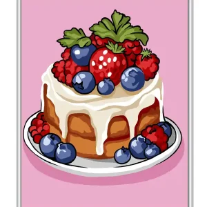 Malen nach Zahlen Beerentorte Hochwertig