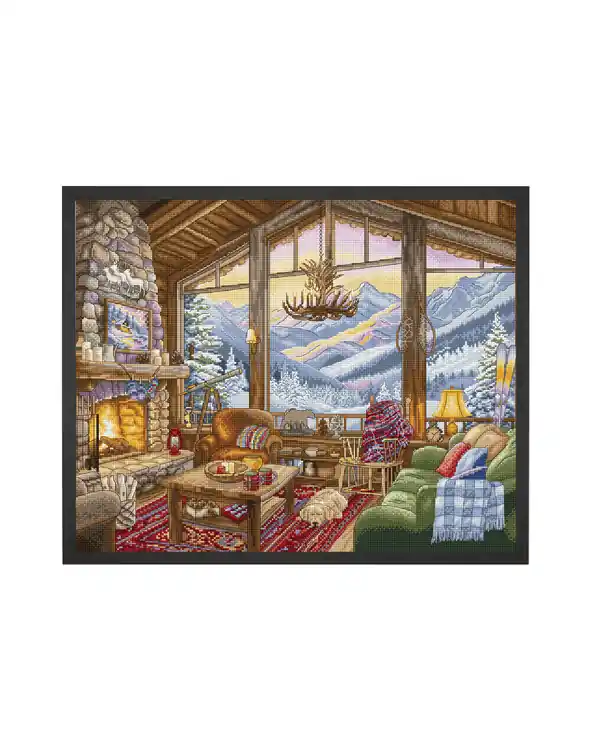 Stickpackung Bild Winterhütte Finale Aktion