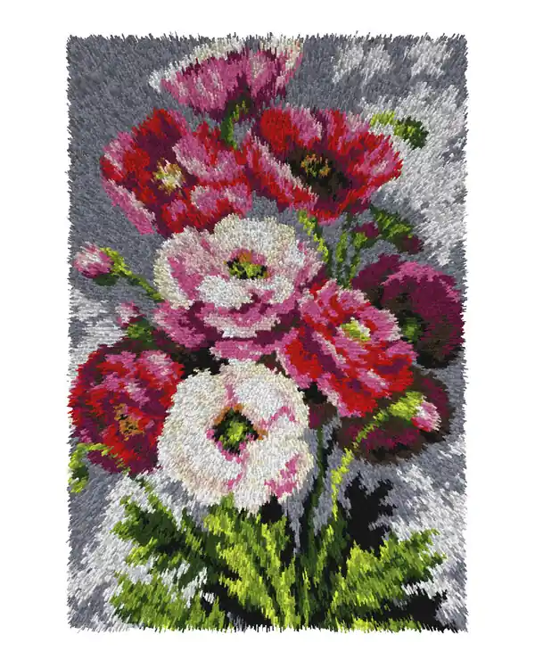 Sale Knüpfmatte Mohn