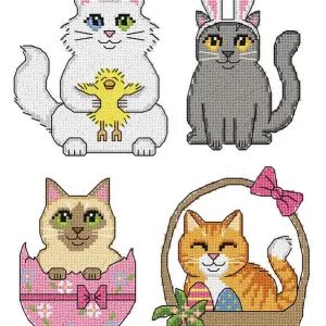 Plastik Canvas Katzen 4-er Pack Nur Für Kurze Zeit