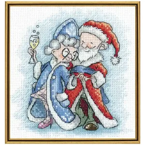 Kostenloser Rückversand Stickpackung Bild Oma und der Weihnachtsmann