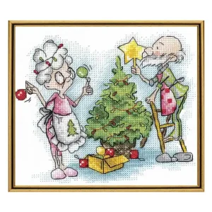 Knallerangebot Stickpackung Bild Oma feiert Weihnachten