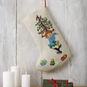 Stickpackung Weihnachtsstrumpf Pippi tanzt Jetzt Zugreifen