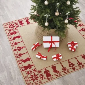 Heute Kaufen Stickpackung Tannenbaumdecke Rote Motive