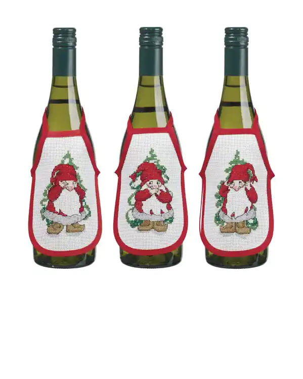 Stickpackung Flaschenschürzen Drei weise Wichtel 3-er Pack Kostenfreie Lieferung