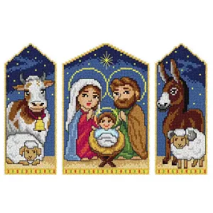 Plastik Canvas Jesus 3-er Pack Handgefertigt