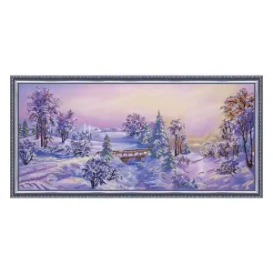 Perlenstickerei Winterblick Neu