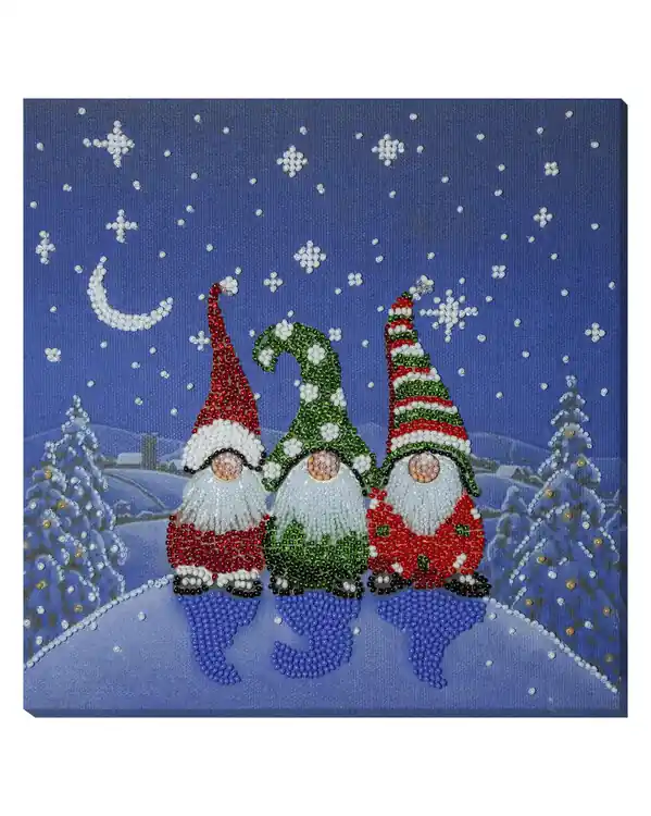 Perlenstickerei Drei Wichtel Markenware