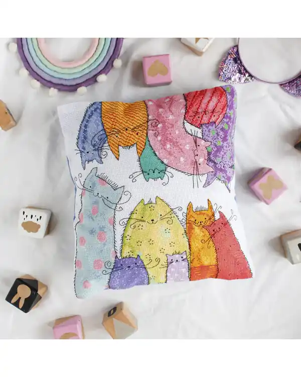 Stickpackung Kissen Meowcats Direkt Vom Hersteller