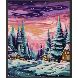 Paint by Numbers Winterdorf Kostenfreie Lieferung