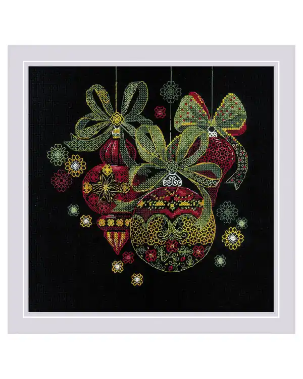 Hochwertig Stickpackung Bild Weihnachtskugeln