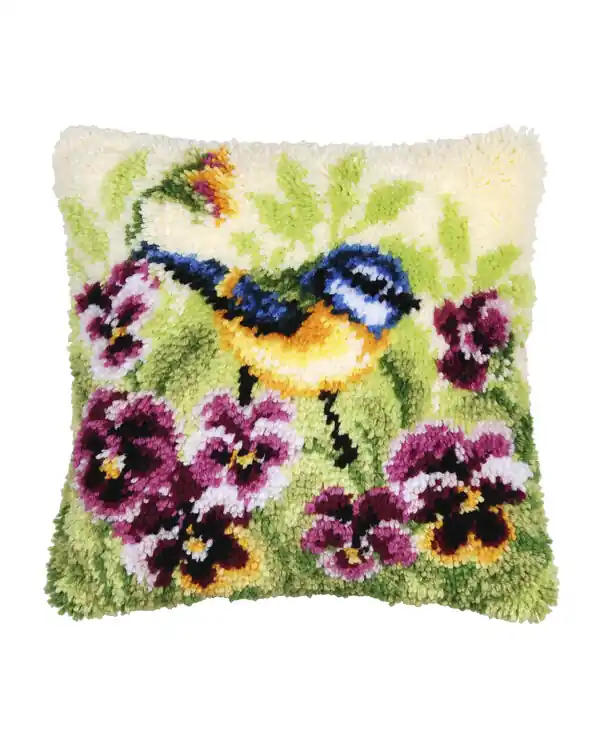 Knüpfkissen Stiefmütterchen Geprüft