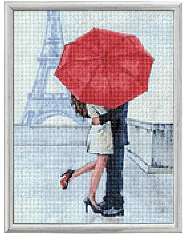 Kostenloser Versand Diamond painting Verliebt in Paris