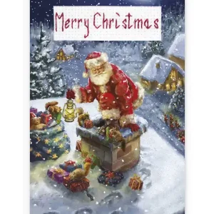 Stickpackung Karte Weihnachtsmann Nur Für Kurze Zeit