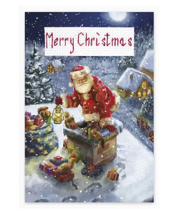 Stickpackung Karte Weihnachtsmann Nur Für Kurze Zeit