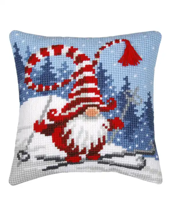 Bestseller Stickpackung Kissen Skifahren