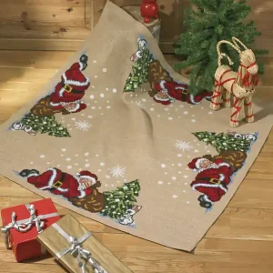 Heute Kaufen Stickpackung Tannenbaumdecke Schlafender Weihnachtsmann