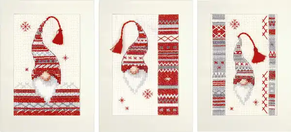 Meistverkauft Stickpackung Karte Zipfelmützen 3-er Pack