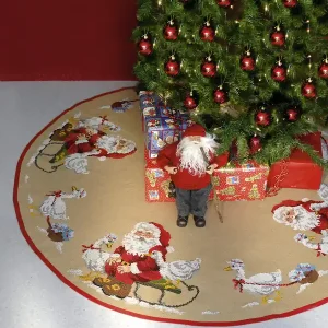 Stickpackung Tannenbaumdecke Die Gänse des Weihnachtsmanns Bestpreis