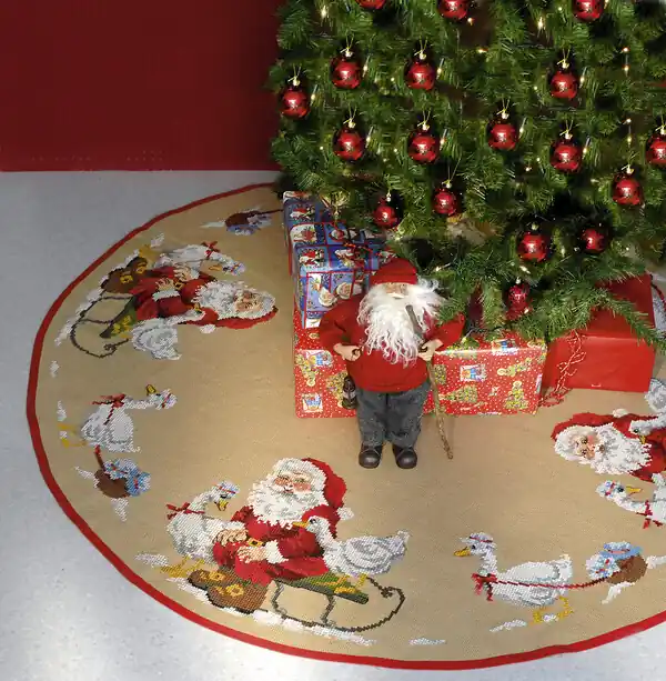 Stickpackung Tannenbaumdecke Die Gänse des Weihnachtsmanns Bestpreis