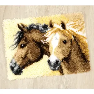 Knüpfmatte Pferde Top-Qualität