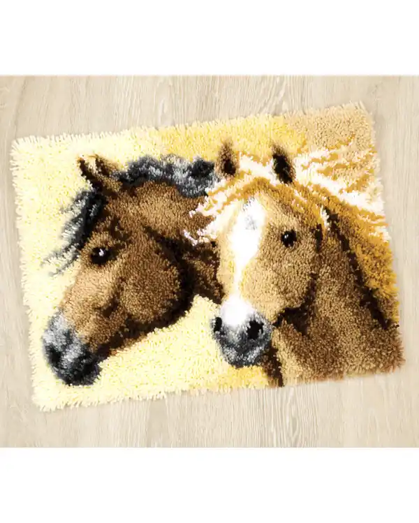 Knüpfmatte Pferde Top-Qualität