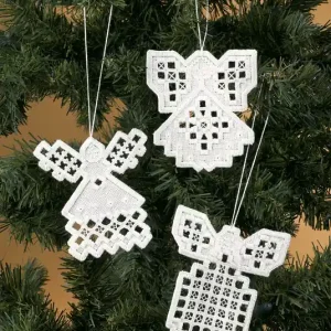 Garantierte Lieferung Stickpackung Hardanger Engel 3-er Pack