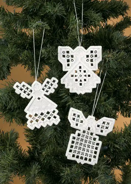 Garantierte Lieferung Stickpackung Hardanger Engel 3-er Pack