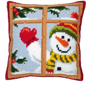 Saisonangebot Kissen Froher Schneemann