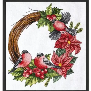 Hochwertig Stickpackung Bild Weihnachtskranz