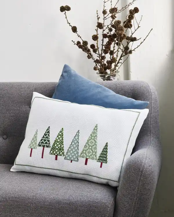 Mega-Angebot Stickpackung Kissen Tannen