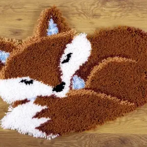 Knüpfmatte Schläfriger Fuchs Gratis Versand