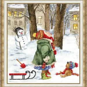 Mengenrabatt Stickpackung Bild Spaß im Schnee