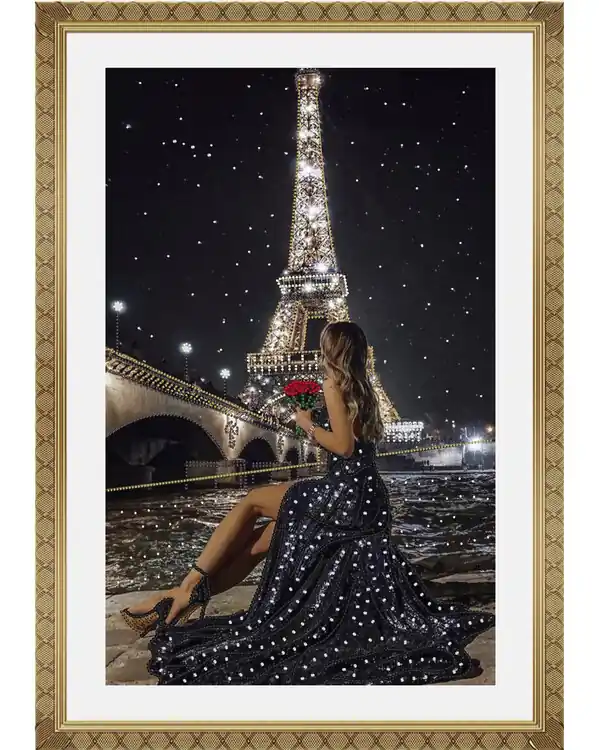 Saisonangebot Perlenstickerei Blick auf Paris