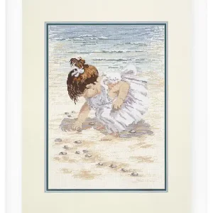 Stickpackung Bild Mädchen am Strand Preisreduziert