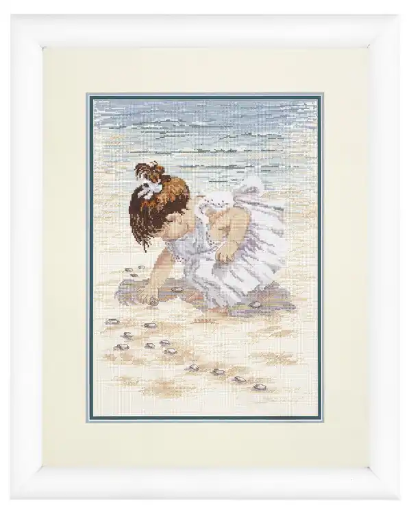 Stickpackung Bild Mädchen am Strand Preisreduziert