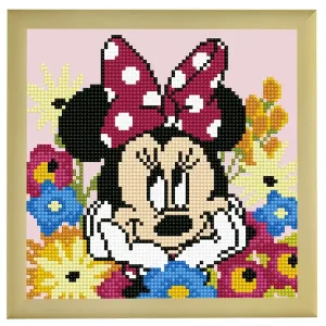 Schneller Versand Diamond Painting Minnie zwischen Blumen