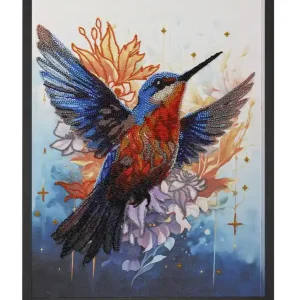 Handgefertigt Perlenstickerei Bunter Vogel