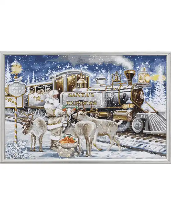 Stickpackung Bild Weihnachtszug Abverkauf