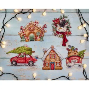 Letzte Chance Plastik Canvas Weihnachten 5-er Pack