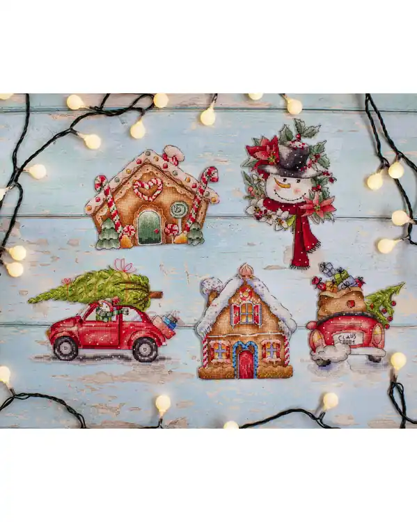 Letzte Chance Plastik Canvas Weihnachten 5-er Pack