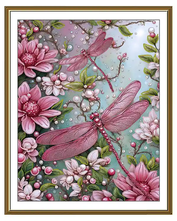 Abverkauf Perlenstickerei Libelle