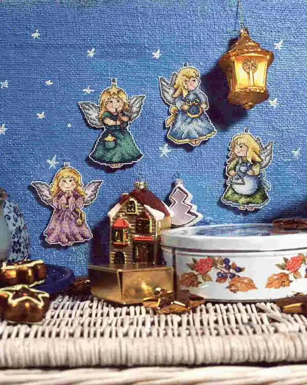 Top-Angebot Plastik Canvas Engel 4-er Pack