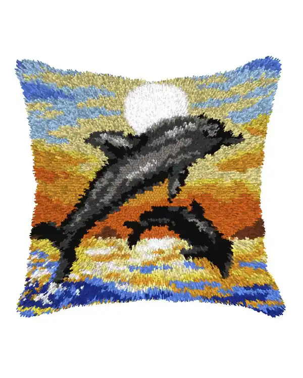 Stickpackung Knüpfkissen Delphine Finale Aktion