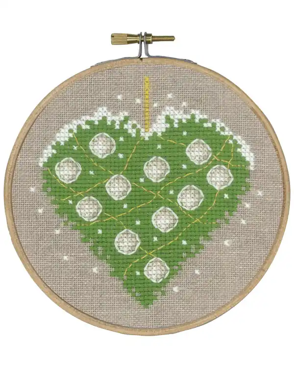 Exklusiv Stickpackung Bild Weihnachtsherz