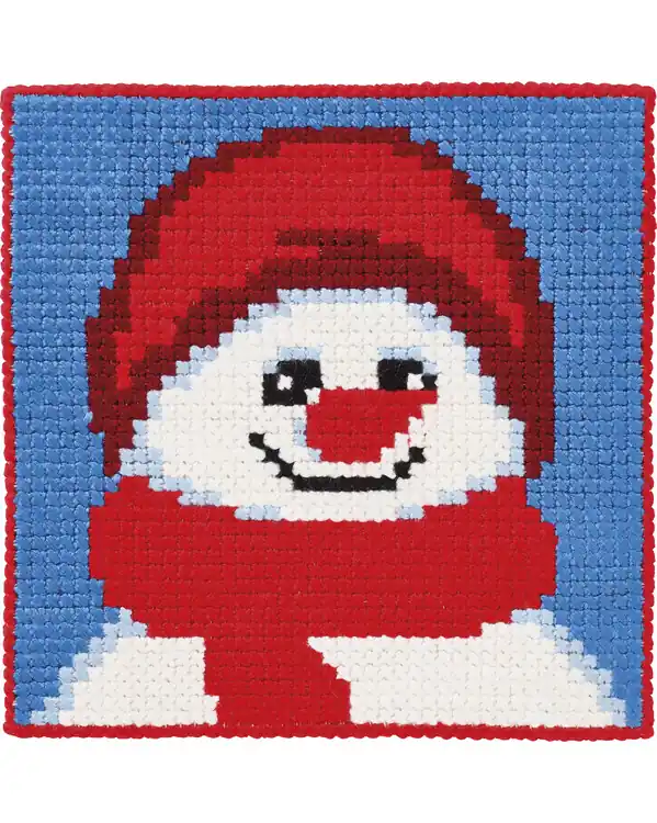 Sichere Zahlung Stickpackung Straminbild Schneemann